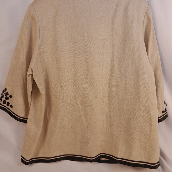 1xl Formal Top by Linea by Louis Dell'Olio - Neverworn - Beige With Embellishmen - Picture 8 of 8